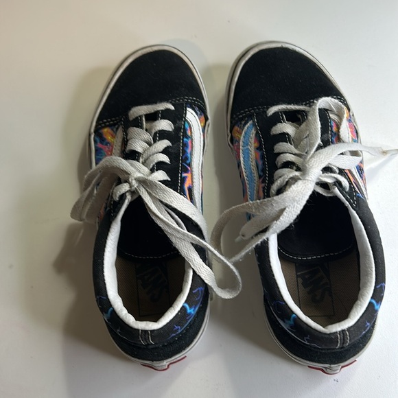 VANS OLD SHOOL ELECTRIC FLAME SKATEBOARD SNEAKERS SIZE KIDS 2 - Picture 2 of 13